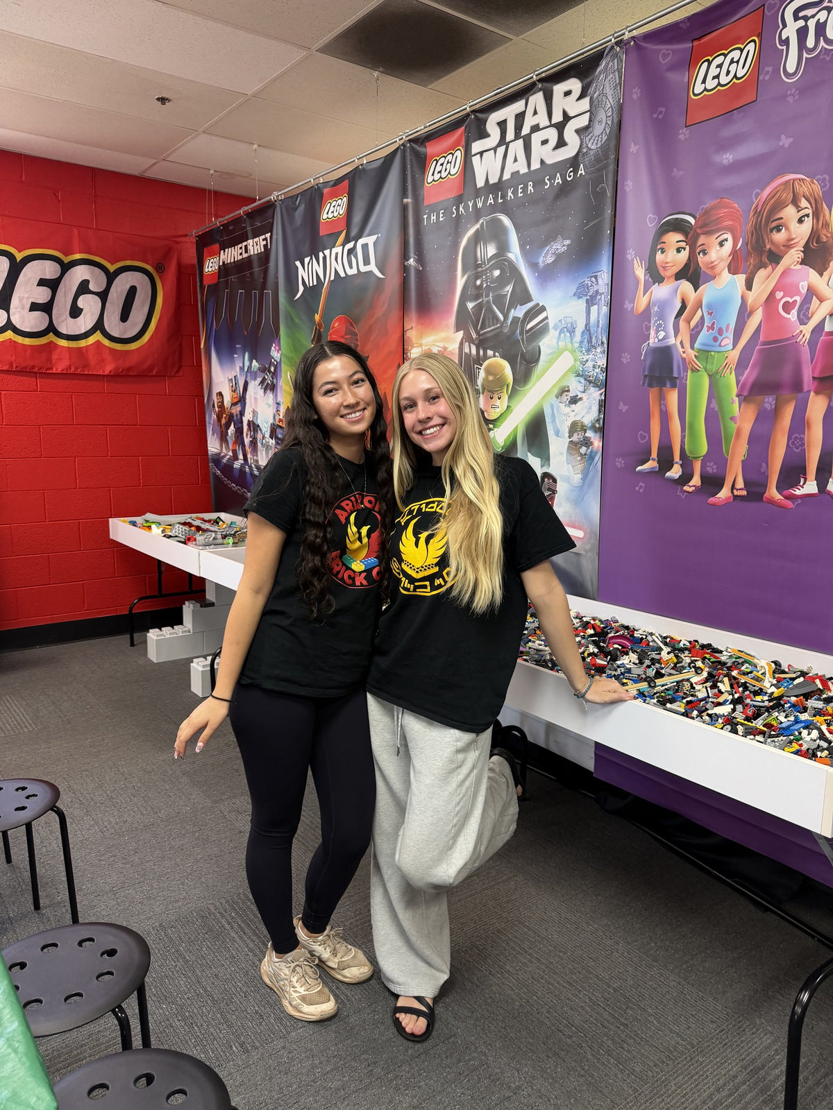 Two Arizona Brick Co. party hosts in the event space in Chandler, Arizona